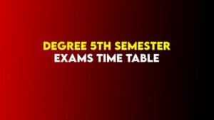degree 5th semester exams time tables ou 2024