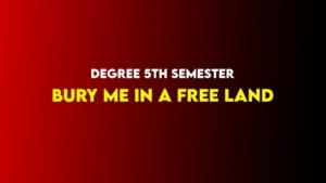 bury me in a free land, bury me in a free land poem, bury me in a free land by harper, degree 5th semester english