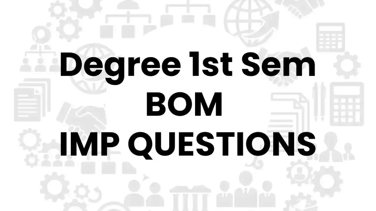BOM-IMPORTANT-QUESTIONS