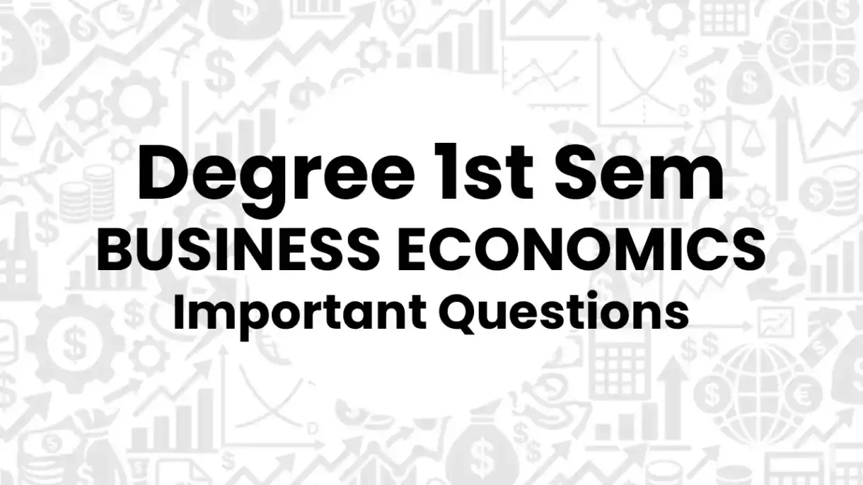 business-economics-important-questions