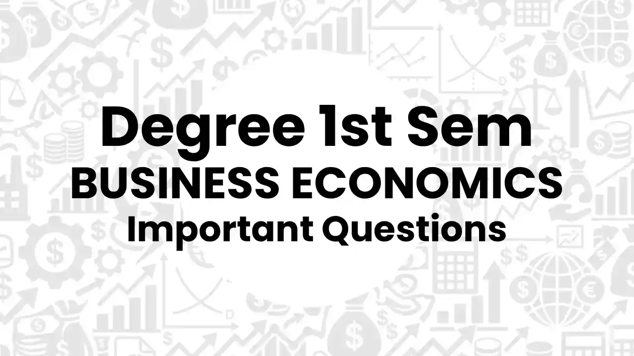 business-economics-important-questions